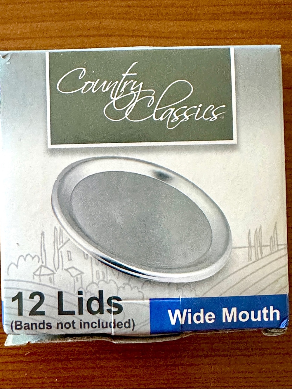 Country Classics Wide Mouth Canning Jar Lids 12 Count Pack Replacement Caps NEW